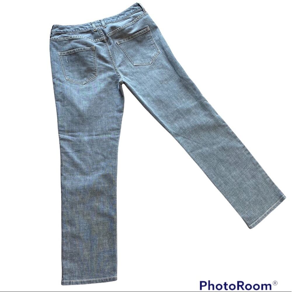 Chico's Platinum Mid Rise Jeans Gray Sz 1